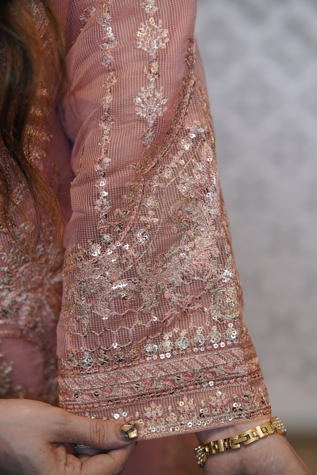 3PC-Stich| Embroidered dress-1024