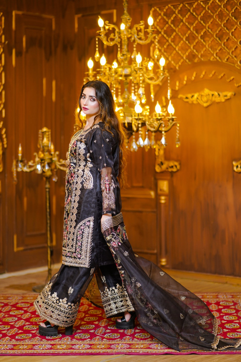 3PC-Stich| Embroidered dress-1022