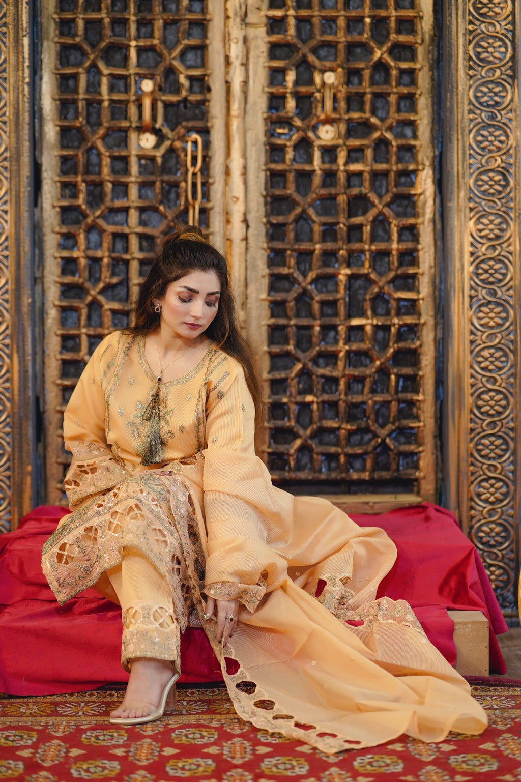 3PC-Stich| Embroidered dress-1023