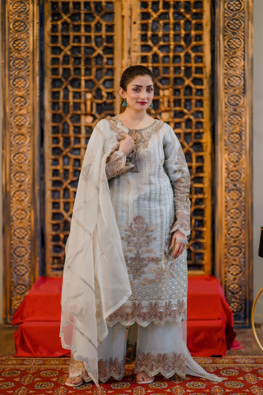 3PC-Stich| Embroidered dress -1021
